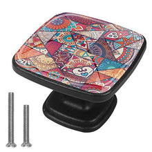 Motivo patchwork 4 PCS Pomelli per Porta, Pomolo per Mobile, Pomelli per Mobili con Viti, Maniglia per Armadietto, Pomelli per Porta, Pomelli per Cassetti per Porta, Armadio, Cassetto e Credenza