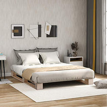 belupai Telaio letto in legno di alta qualità con supporto a lamelle, in legno naturale, 90 x 200 cm