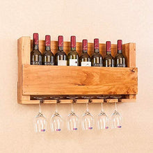 YZ-YUAN Armadi per Vino Portabottiglie Creativo in Legno massello Appeso a Parete Porta Calice Bar Decorazione della Parete della casa Archiviazione del Telaio