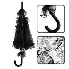 Ombrello in Pizzo, Resistente Elegante Ombrello Nero in Pizzo da Sposa, per la Decorazione di celebrazioni Decorazione per Feste Fotografia Prop Performance sul palco