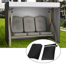 Copertura per dondolo a 3 posti da giardino, antivento, impermeabile, anti-UV, copertura per amaca 600D Oxford 215 x 125 x 170 cm, colore nero
