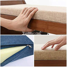 LRuilo - Cuscino per panca lunga per interni, spessore 3/5 cm, 100/120 cm, cuscino per panca con cravatta, 2 o 3 posti, per esterni, colore: marrone, 100 x 35 x 5 cm
