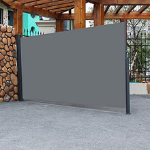 FCH Tenda da sole laterale 160 x 300 cm (A x L), protezione dagli sguardi indiscreti, tenda a rullo laterale, per balcone, terrazza, giardino, 160 x 300 cm, colore grigio scuro