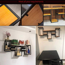SBDLXY Scaffale Galleggiante per Vino in Legno con Supporto per calici | Armadi per Vino per Cucina, Sala da Pranzo, Bar o Cantina | con Piatto in Legno Color Natura