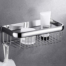 AINIYF Bagno Bagno Doccia Mensola Organizzatore Parete Punch Libero dell'Acciaio Inossidabile 304 Cestino con Gancio incollati Installazione, 3 Formati (Dimensione: 40x13.5x8.5cm)