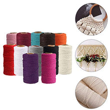 Macrame Corda 2mmx100m,Filato Macrame Cotone,Fatta a Mano Corda Macramé, Filato Macrame Naturale per DIY Maglieria Artigianale