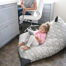 Sedia Di Stoccaggio Di Borse Di Fagioli, Sedile Per Borsa Di Stoccaggio Multiuso, Sedie Grandi Sacche Di Fagioli Stuffable .Ipper Beanbag Per Organizzare I Giocattoli Per Bambini,Grigio
