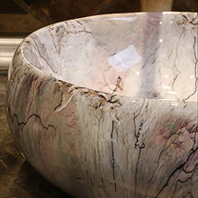 Lavabo Rotondo da Bagno Lavabo Antiscivolo in Ceramica Retro Ceramic Marble Hotel Lavabi