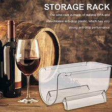 Jackallo Portabottiglie impilabile, portabottiglie per Vino Trasparente Portabottiglie in plastica impilabile per Ripiani in Cucina Frigorifero dispensa