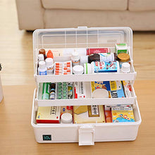 ZUJI Scatola medicinale a 3 strati, grande organizer per medicinali, custodia per il primo soccorso, 33 x 18 x 17,5 cm