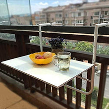 N/Z Attrezzatura Quotidiana Balcone da Esterno Tavolo da Ponte Pieghevole Tavolo da ringhiera pensile per Patio Tavolino da Portata Multifunzione Regolabile in Altezza C