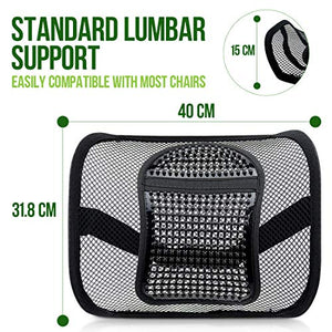 RenFox Supporto Lombare, Cuscino Lombare Supporto Schienale Ergonomico Cuscino per Sedia Ufficio Auto Divano Sedie, Riduce Il Dolore alla Schiena e del Coccige, Regolabili