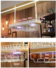 Portabottiglie Per Vino Rosso Portabottiglie Per Vino Cornice Per Bicchiere Da Vino Calici Retr貌 Appendini Per Vino Capovolti Con Luci Portabottiglie Per Vino A Soffitto, 100 * 28 * 12 Cm, 100 * 28 *
