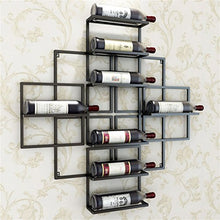 PanYFDD Portabottiglie da Parete Portabottiglie da Vino Appeso -Tavoli da Vino 8 Bottiglie-Nero, 80cm Bar Ristoranti Cucina