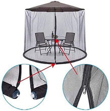 Schermo all'aperto Ombrello Esterno Giardino Ombrellone Tavolo Schermo all'aperto Ombrello Mosquito Tabella Rete di Poliestere Rete - Adatto 9-10FT Ombrelli e Patio tabelle ZDWN