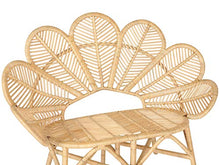 Beliani Panca da Giardino in Rattan Naturale Stile Boho da Giardino Florentine