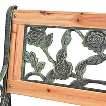 vidaXL Panchina da Giardino XL con Schienale con Rose Ghisa Panca per Esterni