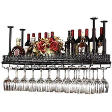 GAXQFEI Cucina Vino Vetro Stoccaio Rack Del Bicchiere Di Bicchieri da Vino con Soffitto Metallo Portametti Di Metallo Stoccaio, Nero Bronzo Vino Calice Calice in Vetro Rack, Appeso Vino Porta in Vet