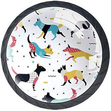 Dogs Memphis Pomelli per Porta Set di 4 Pomelli per Mobili Manopole per Cassetti Cucina Armadio Vetro