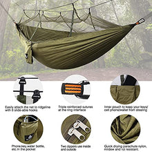 NATUREFUN Amaca da Campeggio da Viaggio | capacità di Carico 300kg,(275 x 140 cm) Traspirante Nylon da Paracadute | 2 x Moschettoni Premium,4 x Corde in Nylon Incluse | per Esterno Interno Giardino