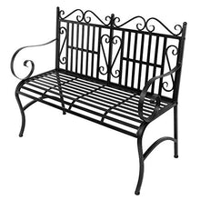 YHYGOO Sedile da Giardino a 2 posti con terrazza Pieghevole da Giardino con Telaio in Acciaio con Telaio in Acciaio