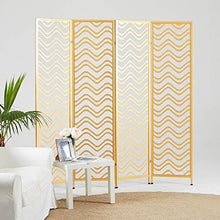 Room Screen Even Schermo Vuoto Ondulato Decorativo in Metallo, Schermo Privacy Pieghevole Portatile, partizione caffè Ristorante Semplice