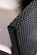 Bagno Italia Arredo Divano poltrone tavolino Set Giardino Nero o Marrone Rattan Cuscini Bianchi Impermeabili I