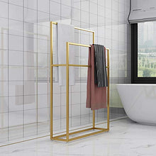 Portasciugamani da Terra,metallo Resistente alla ruggine,Porta Asciugamani da Bagno,Scala Portasciugamani,per Cucina e Bagno Hjypmjj/d'oro / 75x20x110cm