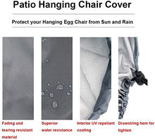 YCHK Copertura per Sedia a Dondolo, Impermeabile, Antipolvere, per Patio, Patio, Sedia a Dondolo D'uovo, Sedia Galleggiante (Grey)