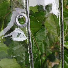 NIANXINN Telone Impermeabile in PVC Trasparente con Occhielli,Telone in Plastica Antipioggia Trasparente da 0,35mm,per Gazebo Esterno in Serra Telo di Copertura Protettivo,400g / M2 (2.4x5m/8x16.4ft)