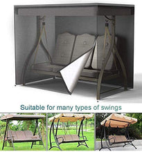Telo copritavolo da Esterno Patio Mobili di Protezione Covers da Giardino in Rattan Copertura Mobili Rattan Oscillazione Antivento Impermeabile Pioggia Neve Polvere Antivento Anti-UV (Nero / 87"* 49"