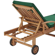 Tidyard Lettini Prendisole con Cuscini 2 pz Legno di Teak Verde,Lettino Prendisole,Lettino Prendisole Portatile,Lettino Prendisole da Esterno,per Giardini, Cortili, Terrazze, Piscine