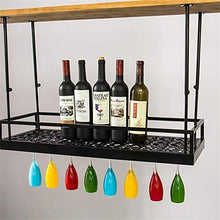 Mensola A Muro Portabottiglie In Ferro Metallico Portabottiglie Portabottiglie Portabottiglie E Bicchieri Da Vino Portabicchieri Portabicchieri Porta Calici (Dimensioni: L100 * W30Cm), L100 * W30Cm