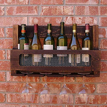 PZW Scaffale per Vino in Legno Massello Scaffale per Vino a Parete Scaffale Scaffale Espositore per Vino Vintage Bar Cafe ScaffaleB