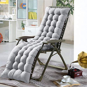 Cuscini Reclinabili, Cuscino per Sedia a Dondolo, Cuscino per Divano Tatami, Cuscino per Lettini Prendisole, Tappetino per Finestra, Vari Colori-155x48x8cm (Grigio)
