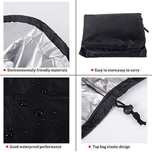Maalr Copertura della Sedia Dondolo, Rattan da Giardino Wicker Coperture Mobili Impermeabili per Sedie Sospese - Antipolvere Protettiva Copertina - Tessuto Oxford con Fodera in PVC (190x115cm, Nero)