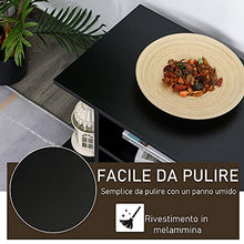 homcom Mobile Tv Design Moderno con Ruote Legno 80 × 40 × 40cm Nero