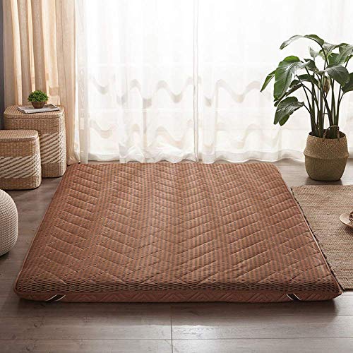 WANGT Addensare Materasso Tatami,Traspirabilità Assorbimento Dell'umidità Materasso Futon Fibra Poliestere Morbido Confortevole for Kids Students Dorm Home,Coffee-120 * 200cm/35 * 78inch