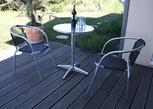 Mendler Tavolo Bistro Bar Giardino M28 Alluminio 60x60x70/110cm Piede Pesante