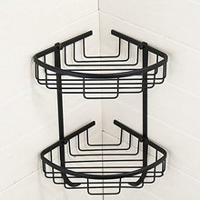 Hiendure® Ottone Parete Triangolo Bagno mensola Angolo a Due Livelli, Bronzo lucidato Olio