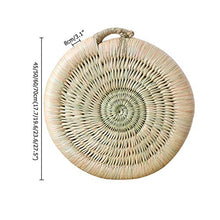 LTINN Tappetini Rotondi, Fatti a Mano in Tatami Intrecciati in Paglia, tappetini di Protezione Ambientale ispessiti Naturali, tappetini Sono Resistenti all'Usura, robusti, Comodi e durevoli