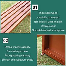 Outdoor furniture Sedia da Parco Panca da Esterno, Sedili a doghe in Legno massello con staffe Metalliche Resistenti alle intemperie, Il Cortile Quadrato attende sedie per Il Tempo Libero