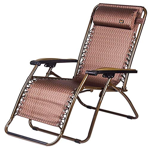 LLSS Lettini e Sdraio da Giardino Sedia Pieghevole Marrone Lettino Prendisole Regolabile Lettino reclinabile per Spiaggia Piscina Patio Esterno Giardino Campeggio