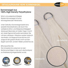 CelinaSun Tenda Parasole a Vela Protezione Solare Giardino Balcone HDPE polietilene Traspirante Rettangolare 2,5 x 4 m Bianco Crema