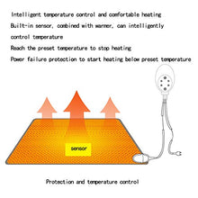 ZZLYY Tappetino Riscaldante con Termostato, Pratico Design in Tessuto Pieghevole Termoforo Elettrico, Adatto per Letto E Pavimento Moquette Riscaldata,A,140cmX200cm