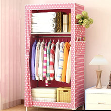 YWXG Armadio Semplice Dormitorio Singolo Armadio Piccolo Armadio in Tessuto assemblato Armadio Economizzatore di Vestiti Mensole Salvaspazio Guardaroba Canvas Wardrobe Clothes Storage