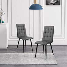 Sedie da pranzo con Schienale, sedie da cucina, Moderne sedia da soggiorno in pelle, stile scandinavo,Sedie per ufficio grigio