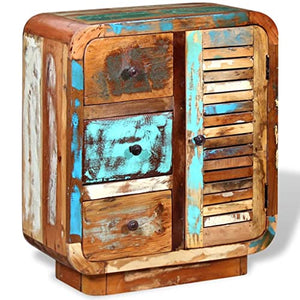 vidaXL Credenza Madia Cassettiera Mobile 3 Cassetti in Legno Massello Recuperato