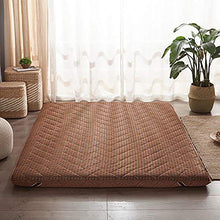 ZAIPP Traspirante Stuoiaerasso Futon Divano Pieghevole Letto per Gli Ospiti Giapponese Futon Dormire Tappetino Stuoiaerasso di Ricambio,Tatami Stuoia Marrone 100x200cm(39x79inch)