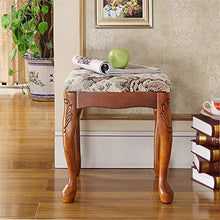EXCLVEA Sedile per Trucco per Camera da Letto Trucco Sedia Vanity Sgabello Camera Banco con Gambe Rubberwood (Colore, Dimensione : 38x38x43cm)